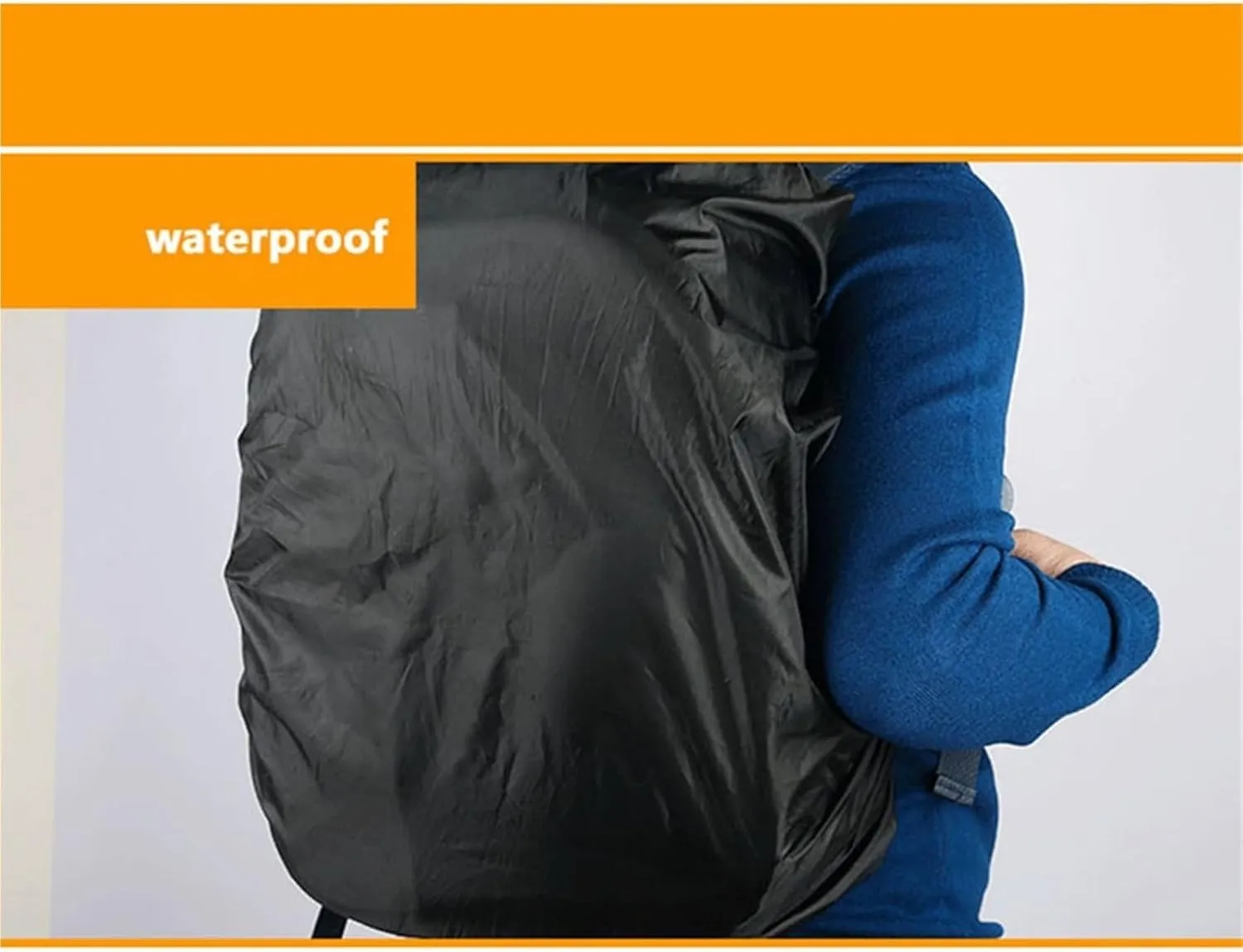 Waterproof Backpack Rain Cover 2pcs Practical Backpack Rain Shield Backpack Protective Cover Waterproof Sun-Protected Bag Shield Camping Hiking for Hiking，Camping(60L,Red)