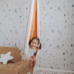 Willow Circle Sensory Swing - Indoor Compression Therapy Swing Hammock, Kids & Adults, with Hardware, for Autism Spectrum Disorder, ADHD, Anxiety, Sensory Processing Disorder, Sensory Seeker (Canyon)