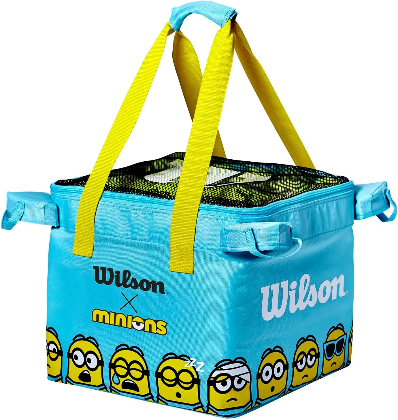 WILSON Minions Junior Teaching Cart Bag - Blue/Yellow, Holds up to 150 Balls