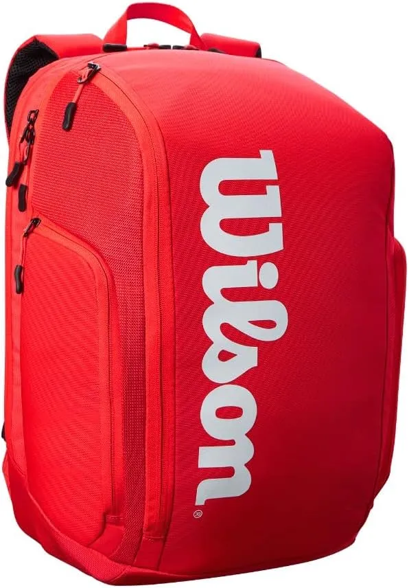 Wilson Super Tour, Red/White, Holds up to 2 Rackets