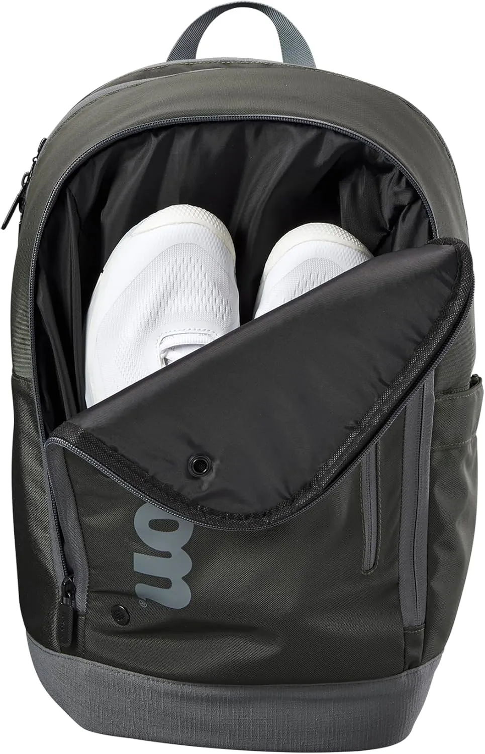 WILSON Tour Tennis Racket Bag - Dark Green and Stone Grey