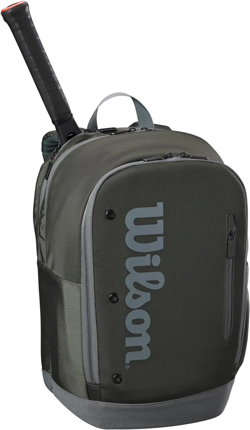 WILSON Tour Tennis Racket Bag - Dark Green and Stone Grey