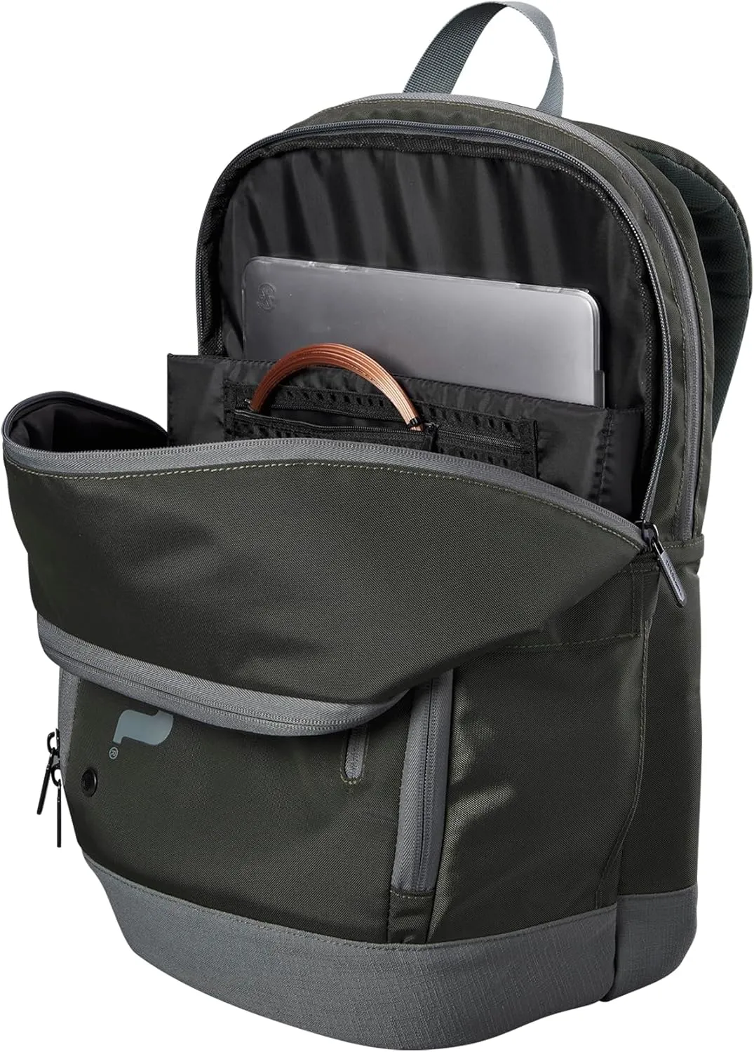WILSON Tour Tennis Racket Bag - Dark Green and Stone Grey
