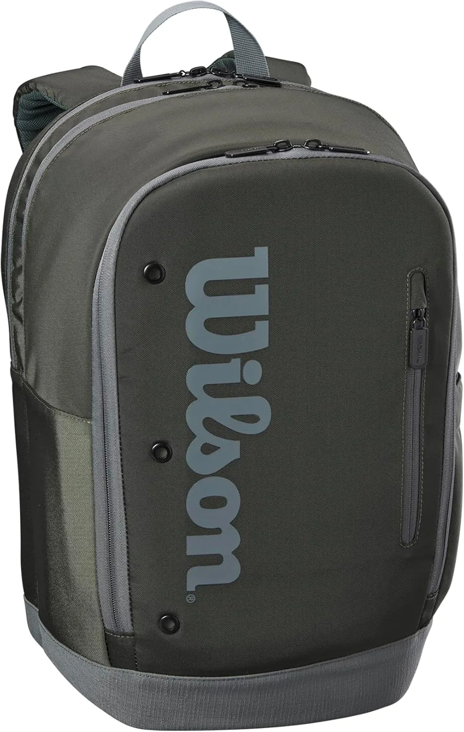 WILSON Tour Tennis Racket Bag - Dark Green and Stone Grey
