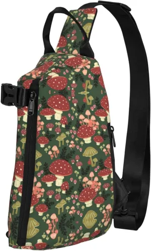 Wine Cork Print Travel Crossbody Backpack Bag,Lightweight Sling Bag For Travel Unisex