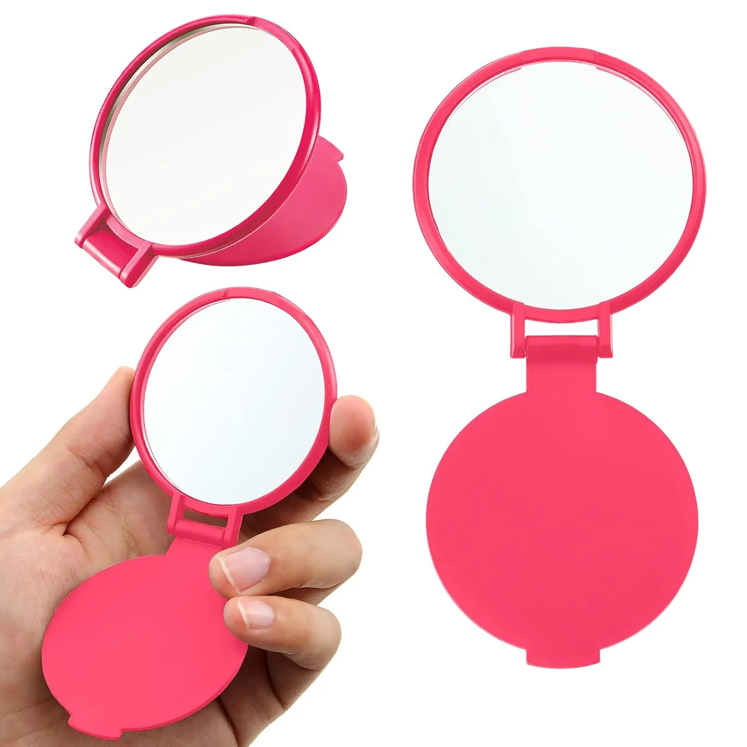 Yalikop 36 Pcs Compact Mirror Bulk Portable Round Makeup Mirror Mini Foldable for Purse Women Travel Daily Use Mother‘s Day Gifts (Pink,Purple,Green,Blue)