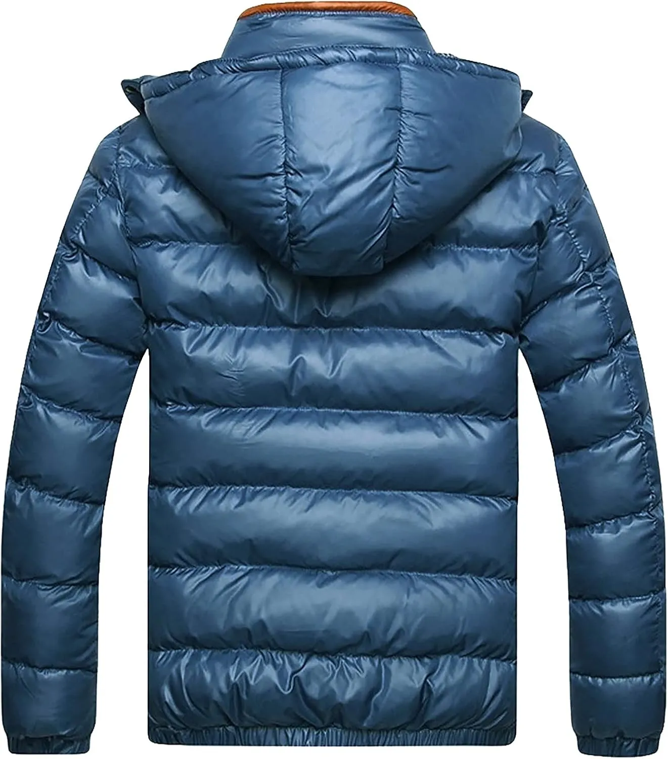 Ymosrh Men's Packable Puffer Jacket Down Alternative Jacket Waterproof Winter Bubble Coats Jackets, M-5XL