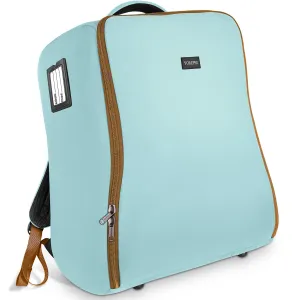 YOREPEK Padded Stroller Bag for Airplane Compatible with UPPAbaby MINU V2 and MINU, Stroller Cover for Air Travel with Inner Pocket, Stroller Organize Bag for Baby Travel Essentials, Light Cyan