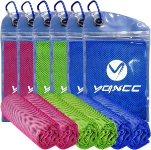 YQXCC Cooling Towels Cool Cold for Neck, Microfiber Soft Breathable Chilly Towel for Yoga, Golf, Gym, Camping, Running, Workout & More Activities