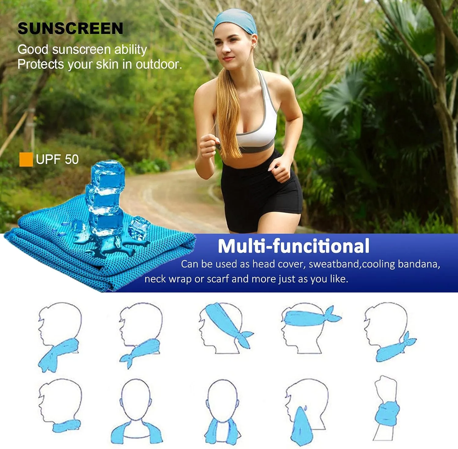 YQXCC Cooling Towels Cool Cold for Neck, Microfiber Soft Breathable Chilly Towel for Yoga, Golf, Gym, Camping, Running, Workout & More Activities
