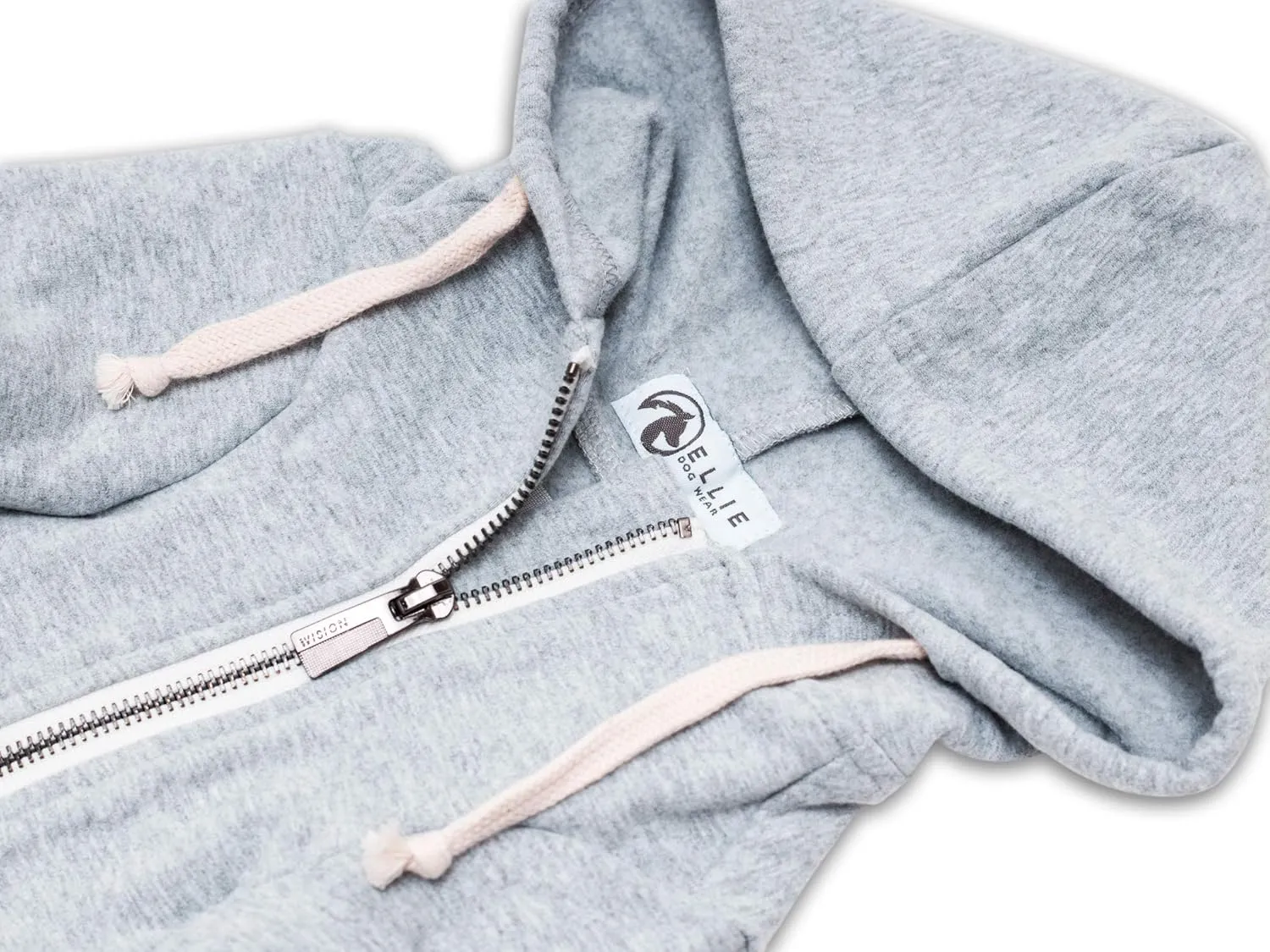 Zip Up Adventure Dog Hoodie with Hook & Loop Pockets and Adjustable Drawstring Hood - XXS to XXL - Multiple Colors - Comfortable & Versatile Dog Hoodies (Light Grey, XXS)