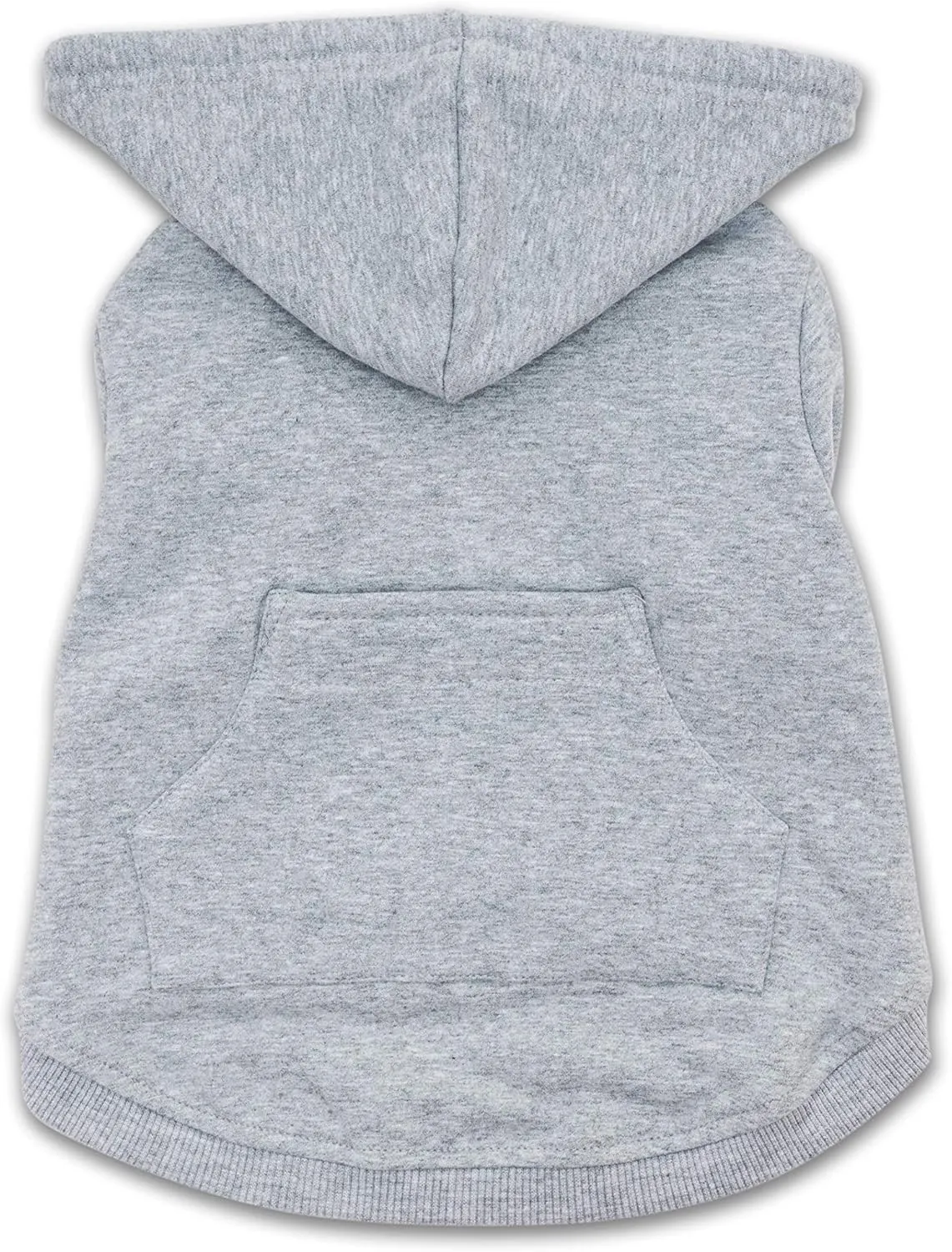 Zip Up Adventure Dog Hoodie with Hook & Loop Pockets and Adjustable Drawstring Hood - XXS to XXL - Multiple Colors - Comfortable & Versatile Dog Hoodies (Light Grey, XXS)
