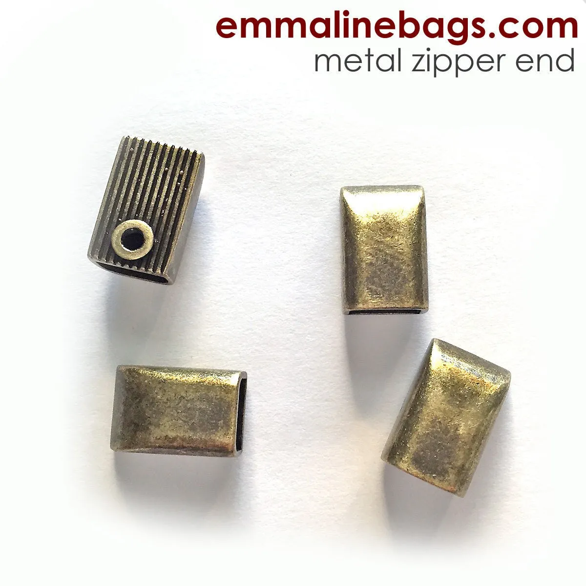Zipper Ends or Cord Ends - Pack of 5 | Emmaline Brand Hardware