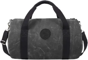 Zippered Round Duffel Bag (Waxed Grey)