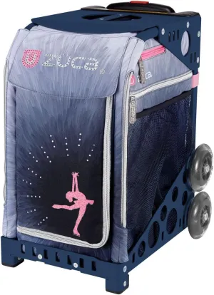 ZUCA Ice Dreamz Lux Sport Insert Bag and Navy Blue Frame with Flashing Wheels