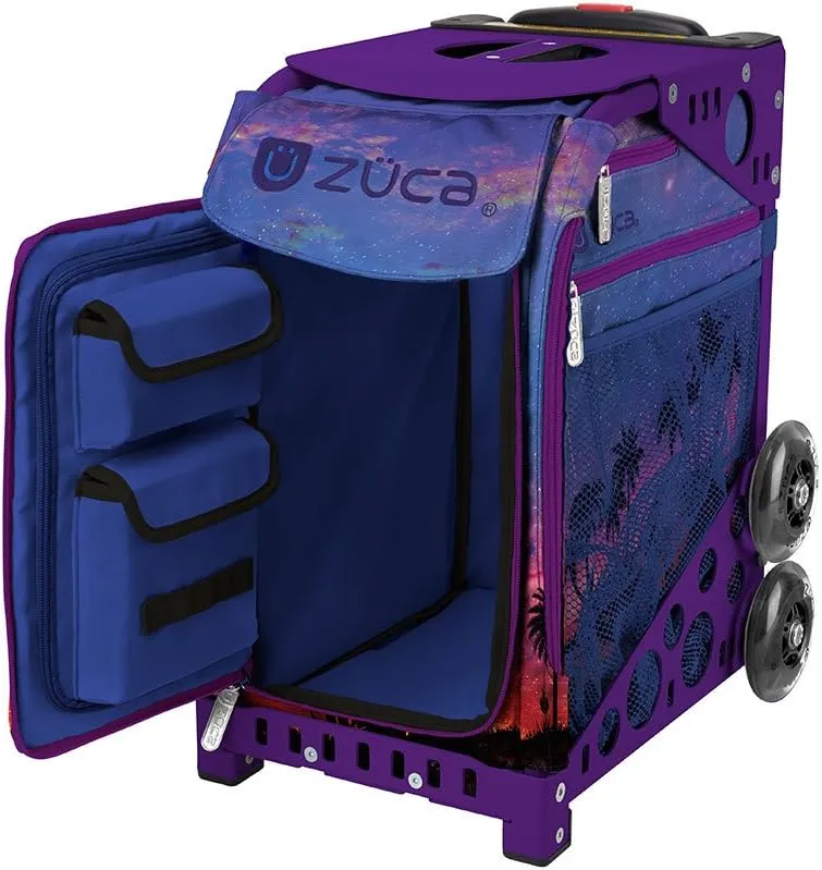ZUCA Sport Island Life Rolling Bag with Purple Frame