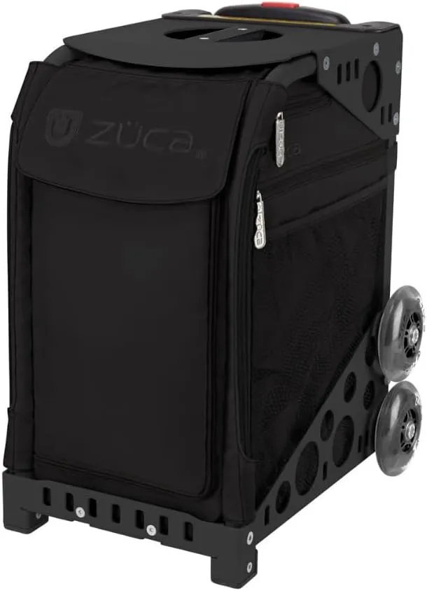 ZUCA Sport Stealth Sport Insert Bag and Black Frame with Flashing Wheels